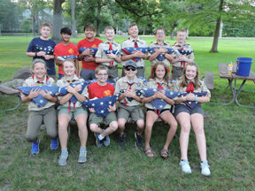 Scouts conduct flag retirement ceremony